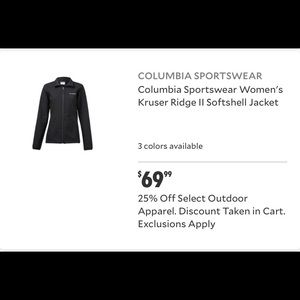 Columbia waterproof full zip jacket